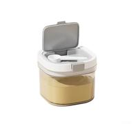 Clear Plastic Airtight Food Storage Container With Spoon For Stackable Pantry Use Transparent Jar For Grains Snacks Spices And Dry Goods Small Size 12 By 10 Cm(Small)