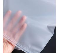 Clear Plastic Bags, with Zipper Double Side Transparent Clear Bags for Better Storage and Carrying (17x25cm(6.7x9.8in)) (20x28cm(7.9x11.0in))