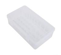 Clear Plastic Bobbin Storage Case with 42 Slots, Thread Spool Organizer Box for Sewing Notions, Embroidery Floss and Knitting Yarn, Transparent PP Container