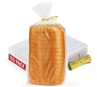 Clear Plastic Bread Bag - Pack of 150 Bread Bags for Homemade Loaf, Baking Buns, Baguette - 45cm x 20cm x 10cm Bread Bags for Daily Use - Bread Storage Bags