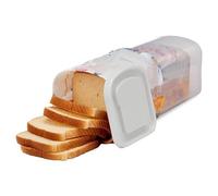 Clear Plastic Bread Bin Fresh Keeping Toast Storage Holder with Lid, Bread Crisper Bread Storage Container, A