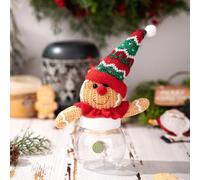 Clear Plastic Candy Boxes Sweet Jar Christmas Favor Boxes Chocolate Treat Party Favor Jar Container Holders for Christmas Party Decorations
