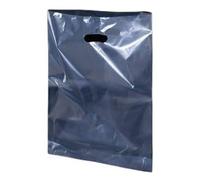 Clear Plastic Carrier Bag with Patch Handle Birthday Party, Boutique, Shopping - 10''X 12'' X 4'' (1 BOX - 500 BAGS)