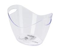 Clear Plastic Champagne Bucket with Handles | Oval Drinks Ice Bucket Party Cooler for Wine, Beer & Cans | Ideal for Celebrations, BBQs & Gatherings