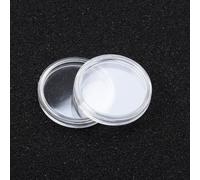 Clear Plastic Coin Boxes 100pcs 30mm Round Holders with Large Storage for Collectibles