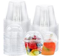 Clear Plastic Cups with Lids,6 oz-50 Pack Mini Parfait Cups with Dome Lids(No Hole),Disposable Party Dessert Cups for Cold Drinks,Fruit,Cupcake,Ice Cream,Snack,Candy