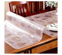 Clear Plastic Dining Table Protector PVC,Soft Glass Protector Pad,Tablecloth Cover Desk Top Pad Mat for Desktop Coffee Dining Room Table,Style A 1mm,60 * 140cm