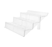 Clear Plastic Display Risers for Supermarket - Transparent Vegetable & Fruit Shelf s for Retail Counters - Enhanced Visibility & Easy Access for Fresh Produce