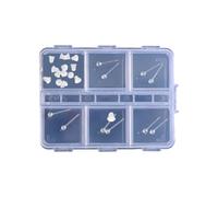 Clear plastic earrings set for sensitive skin with mushroom head and comfortable fit back