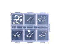 Clear plastic earrings set for sensitive skin with mushroom head and comfortable fit back