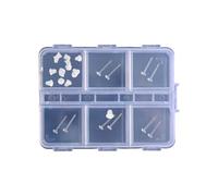 Clear plastic earrings set for sensitive skin with mushroom head and comfortable fit back