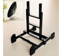 Clear Plastic Easel Stand Offering a Solution to Showcase Your Favorite Pictures or Art Displays at Home (Black)