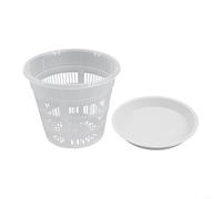Clear Plastic Flower Pot for Orchids Breathable Design for Optimal Drainage (190mm)