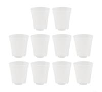 Clear Plastic Flower Pots With Drainage Forty Piece Set Transparent Nursery Containers For Growing Succulents Herbs And Orchids Indoor Or Outdoor Garden Planting Various Dimensions(5.2 inches)
