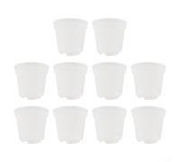 Clear Plastic Flower Pots With Drainage Forty Piece Set Transparent Nursery Containers For Growing Succulents Herbs And Orchids Indoor Or Outdoor Garden Planting Various Dimensions(4 inches)
