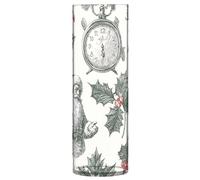 Clear Plastic Flower Vase Old-fashioned Clock Face Cylinder Vase Modern Decoration Vases Easy to Clean for Homes Offices Kitchens