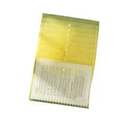 Clear Plastic Folders， 10 Pcs A4 Multicolor Transparent File Bag with Button Closure(Yellow)