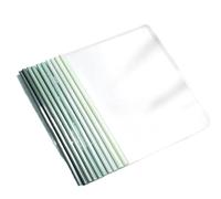 Clear Plastic Folders， 20pcs Multicolor Transparent A4 Draw Rod Folder Test Paper Storage Bag Office Organizer(Grün)