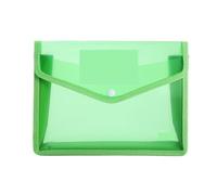 Clear Plastic Folders， 20pcs PVC Multicolor A5 File Folders Document Organizer 25x6x19cm(Green)