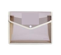 Clear Plastic Folders， 20pcs PVC Multicolor A5 File Folders Document Organizer 25x6x19cm(Grey)