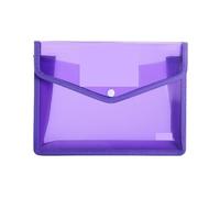 Clear Plastic Folders， 20pcs PVC Multicolor A5 File Folders Document Organizer 25x6x19cm(Purple)
