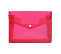 Clear Plastic Folders， 20pcs PVC Multicolor A5 File Folders Document Organizer 25x6x19cm(Red)