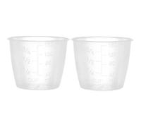 Clear Plastic Graduated Measuring Cups, Rice Measuring Cups, Replacement Cups for Electric Rice Cooker, Kitchen Utensils, Clear, Set of 2, One Size