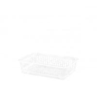 Clear Plastic Handy Storage Basket with Handle | Under Shelf Storage Basket, Cupboard Storage, Pharmacy Storage, Desk Storage, Makeup Storage, Home and Office Storage Organiser Basket (Small)