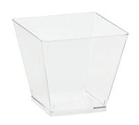 Clear Plastic Mini Cube Bowls 59ml - 40 Pcs