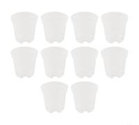 Clear Plastic Nursery Pots Set for Growing Orchids, Succulents, and Herbs 10 Pieces (3 inches)