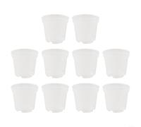 Clear Plastic Nursery Pots Set for Growing Orchids, Succulents, and Herbs 10 Pieces (4 inches)
