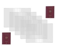 Clear Plastic Passport Protector, Transparent Frosted Protective Passport Holders - 5 Pack RFID ID Card Covers Travel Organizer Accessories for Women & Men