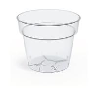 Clear Plastic Planter Pot for Seedlings and Indoor Plants (14.5cm - 1.4L)