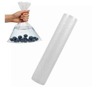 Clear Plastic Produce Bag, Food Storage Bag on a Roll, for Bread, Vegetable, Fruits and Meat, Refrigerator Storage, Kitchen, Supermarket (25x500cm)