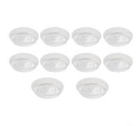 Clear Plastic Round Saucer Trays 10 Pieces for Potted Plants to Keep Roots Dry and Surfaces from Water Marks (13cm)