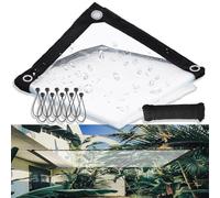Clear Plastic Sheeting, 10x12 FT/Patio Gazebo Enclosure Tarps, PVC Heavy Duty Tarpaulin with Grommets, Snow and Waterproof Tarp 1 Rolls Ropes