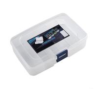 Clear Plastic Small Parts Container Case, 1PC Craft Organizer with Five Rectangles for Easy Storage
