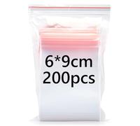 Clear Plastic Storage Bags - 200 Piece Resealable Grip Seal for Kitchen, Office, and Stationery - Thick and Durable