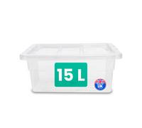Clear Plastic Storage Boxes Stackable Stacking Space Saving Master With Lid