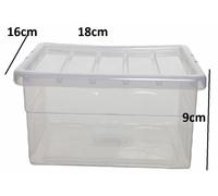 Whitefurze Carry Storage Box 7 L Transparent 31 x 20.5 x 17 cm