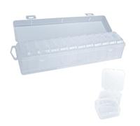 Clear Plastic Storage Container with 12 Small Bead Boxes | 12-piece modular bead organizers; transparent, waterproof, dustproof; compact base; removable mini boxes; versatile for art,