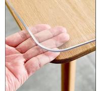 Clear Plastic Table Protector Tablecloths, 14x31 Inch Dining Tabletop Protector, 1.5mm Thick Waterproof Table Top Area Mat for Coffee Table/Writing Desk