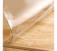 Clear Plastic Tablecloth Protector Heavy Duty 90x170cm, Transparent Table Cover Rectangle, 2mm Thick Crystal Table Protectors, Waterproof PVC Table Pads Desktop Mat