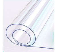 Clear Plastic Tablecloth, Rectangular PVC Table Cover Protector,Waterproof Transparent Table Mat, Clear PVC Tablecloth Table Protector, for Home Dining Room1.5mm, 30x30in/75x76cm