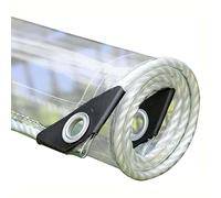 Clear Plastic Tarps Heavy Duty Waterproof with Grommets, Pvc Transparent Tarpaulin Clear Vinyl Tarp, 350 G/M², 14mil Thick Clear Tarp, for Car Boat CampingClear, 3.5x5m/11.5x16.4ft