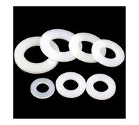 Clear Plastic Washers, 300pcs Nylon Flat Washer Assortment Kit, Width 1 1.4 2.5mm Insulation Plain Round, M4 M8 M12 O Ring Gasket(Black,M10 x 20 x 1)(White,M12 x 24 x 2)