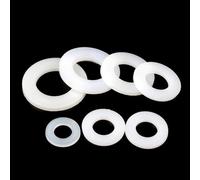 Clear Plastic Washers, 30pcs Silicone Flat Gasket, ID 2 2.5 3mm Garden Hose Silicone Washer Gasket, Thickness 1 1.5mm(6x30x2)(4x12x2)