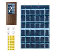 Clear Pocket Chart for Classroom - 36 Transparent Wall Storage Organizer, Cell Phone Holder, Calculator Pockets | Hanging Chart with Hooks Number Labels for Students Teachers Office School Learning Sp