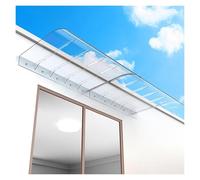 Clear Polycarbonate Door Canopy Awning - UV & Rain Shield for Windows & Doors Ideal for Patios Gardens & Balconies - 50x120cm Weather Protection Solution