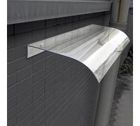 Clear Polycarbonate Door Window Awning - Durable Rain & Snow Protection, Maintenance-Free Exterior Canopy for Home and Business